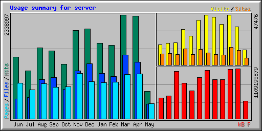 Usage summary for server